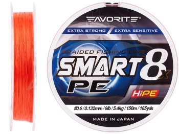 FIR TEXTIL FAVORITE SMART PE 8X RED ORANGE 150M