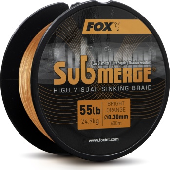 FIR TEXTIL FOX SUBMERGE ORANGE SINKING BRAID – 600 M, 0.30 MM, 55 LB