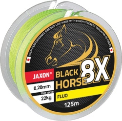 FIR TEXTIL JAXON BLACK HORSE PE 8X FLUO 125M 0.18MM