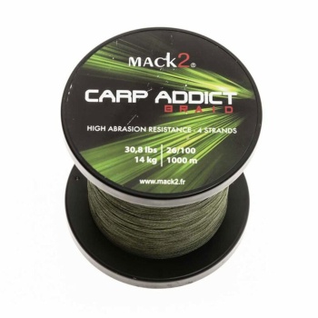 FIR TEXTIL MACK2 CARP ADDICT 1000M VERDE 0.33MM, 22KG