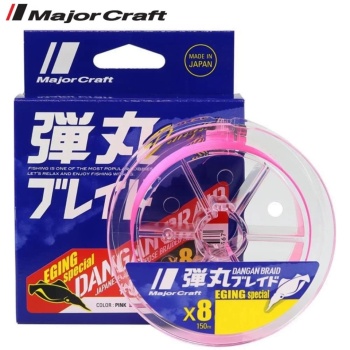 FIR TEXTIL MAJOR CRAFT DANGAN BRAID X8 EGING SPECIAL 150m #0.6 14lb Pink
