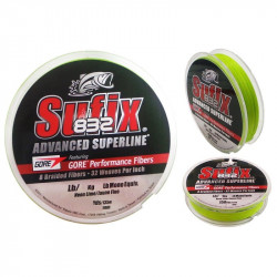 FIR TEXTIL SUFIX 832 120M 0.20MM / 13.50KG / 30LB / NEON LIME