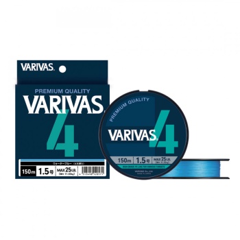 FIR TEXTIL VARIVAS PE 4 BLUE EDITION 150M 0.128MM 10LB WATER BLUE