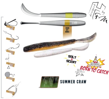 GRUB HERAKLES LEFTAIL WORM 3.4 8.6cm Summer Craw