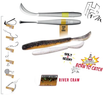 GRUB HERAKLES LEFTAIL WORM 4.8 12cm River Craw