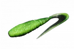 GRUB JACKALL RHYTHM 2.4INCH CHARTREUSE BACK BLACK 4BUC / PL