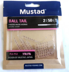 GRUB MUSTAD MUSTAD AJI BALL TAIL 5CM CLEAR LUMIN. S.GLITTER 12BUC/PL