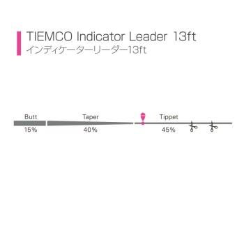 INAINTAS FLY TIEMCO INDICATOR TAPERED LEADER 13FT 5X - Img 2