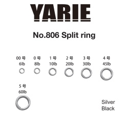 INELE DESPICATE YARIE JESPA 806 SPLIT RING BLACK 10LB 1 30BUC/PLIC