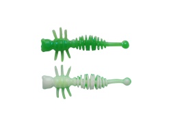 LARVA BERKLEY POWERBAIT POWER LARVAE 40MM SPRING GREEN / WHITE