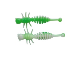 LARVA BERKLEY POWERBAIT POWER LARVAE 55MM SPRING GREEN / WHITE