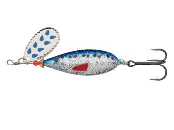 LINGURITA ROTATIVA ABU GARCIA DROPPEN MAXI 8.5CM / 12G BLUE GLITTER
