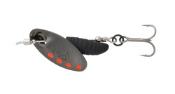 LINGURITA ROTATIVA SAVAGE GEAR SPINNER GRUB NR.1 3.8G SINKING SILVER BLACK RED BLACK