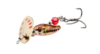 LINGURITA ROTATIVA SAVAGE GEAR SPINNER STICKLEBAIT NR.1 4.5G SINKING FIRETIGER GOLD - Img 4