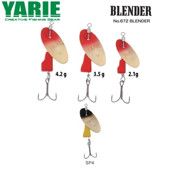 LINGURITA ROTATIVA YARIE JESPA 672 BLENDER 2.1GR CULOARE SP4 BLACK/YELLOW