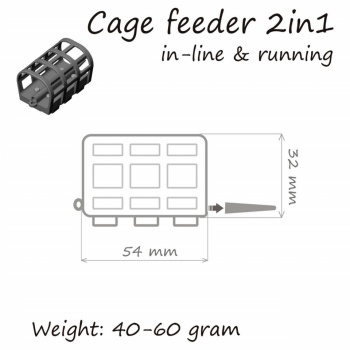 MOMITOR ORANGE CAGE FEEDER 2IN1 INLINE DF84010 40GR BULK - Img 3