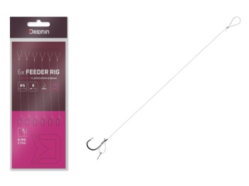 MONTURA FEEDER DELPHIN FLR D-RIG / 6BUC 8CM / 0.22MM / B-LESS NR.8 / STING 7MM - Img 6