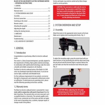 MOTOR ELECTRIC BARCA BLACK CAT BATTLE CAT OUTBOARD BC 2400 - Img 5