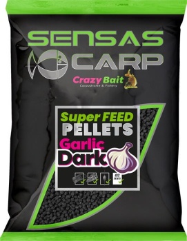 PELETE SENSAS SUPER FEED PELLETS GARLIC DARK 2MM 650G