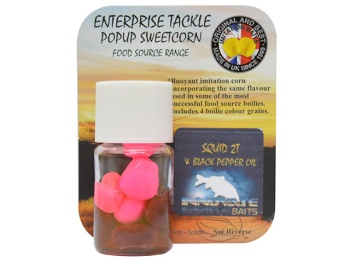 PORUMB ARTIFICIAL ENTERPRISE TACKLE POP-UP SWEETCORN FOOD SOURCE SQUID 2T & BLACK PEPPER OIL