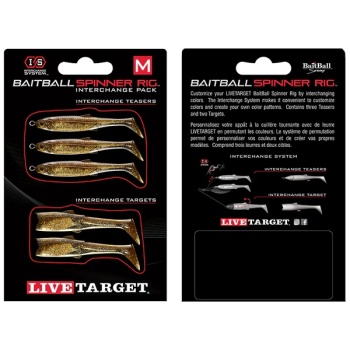 REZERVA SPINNERBAIT LIVE TARGET BAITBALL RIG SMALL 853 PURPLE DARK AMBER/GOLD