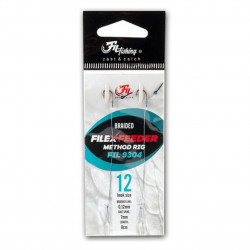RIG METHOD FEEDER FILEX 8CM 0.12MM BRAIDED SPIN 7MM 2 BUC NO: 12