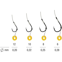 RIG METHOD FEEDER PE INEL SILICON KAMATSU CHINU MONOFILAMENT 5BUC 10CM, NR.12, 0.20MM