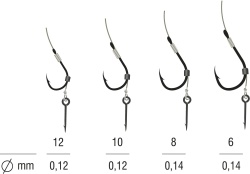 RIG METHOD FEEDER PE SPIN KAMATSU CHINU FIR TEXTIL 5BUC 10CM, NR.12, 0.12MM