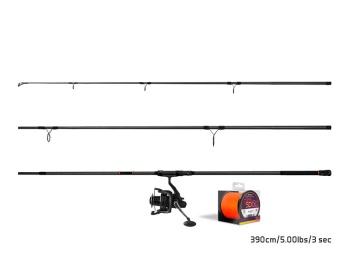 SET LANSETA DELPHIN METEOR SPOD 3.60M 3.25LBS 2TR + MULINETA CORZAR 8T + FIR TEXTIL HOTSPOD 4 0.14MM - Img 3