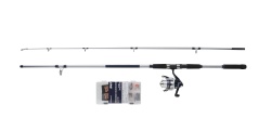 SET LANSETA SHAKESPEARE SALT SEABASS SEARCHER 9FT/2.70M 40-80G 2SEC + MULINETA 6000