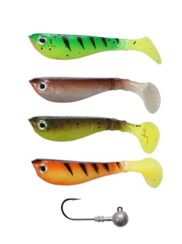 SET SHADURI BERKLEY PULSE SHAD BOX 8CM INCL JIGHEADS 16 / 4PS - Img 6