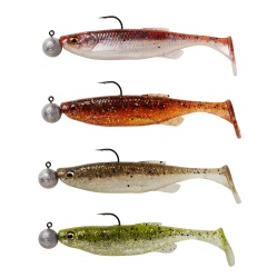 SHAD SAVAGE GEAR FAT MINNOW TAIL RTF 10.5CM 11G+10G 3 0 CLEARWATER 4+4BUC/PL