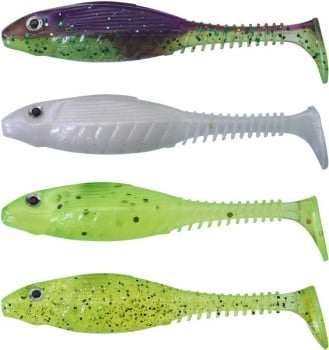 SHAD SENSAS GUNKI GRUBBY SHAD 8.5CM DARK WATER KIT 4BUC