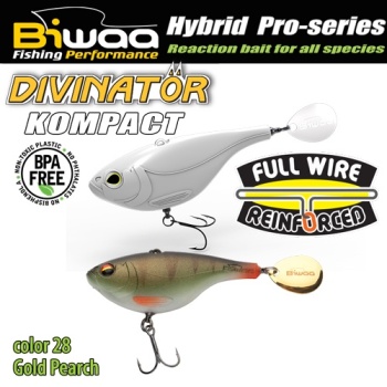 SPINNERTAIL BIWAA DIVINATOR KOMPACT 70 7CM 30GR 28 GOLD PERCH