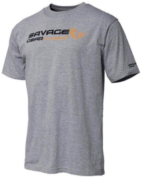 TRICOU SAVAGE GEAR SIGNATURE LOGO GREY MELANGE MAR.2XL - Img 2