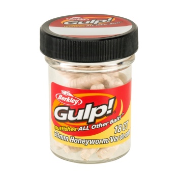 VIERMI ARTIFICIALI BERKLEY GULP HONEY WORM 33MM MILKY WHITE - Img 4