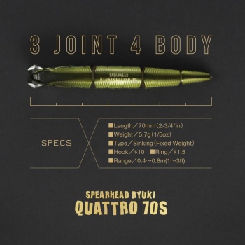 VOBLER DUO SPEARHEAD RYUKI QUATTRO 90S 9CM 14GR CMA4083 BLUE BACK RB II - Img 3