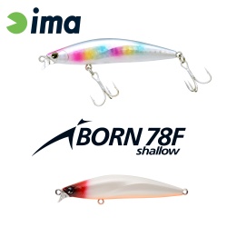 VOBLER IMA IBORN 78F SHALLOW 78MM 8.5GR 002 RED HEAD PEARL OB