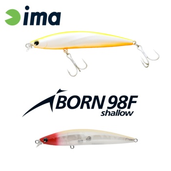 VOBLER IMA IBORN 98F SHALLOW 98MM 13GR 017 CLASSICAL RED HEAD
