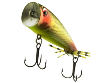 VOBLER POPPER DAIWA PROREX CHINING BUG 55F 7CM/12,9G GREEN GOLD RED TAIL - Img 2