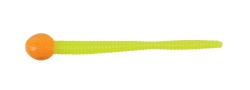 WORM BERKLEY POWERBAIT FLOATING MICE TAILS ORANGE SILVER / CHARTREUSE