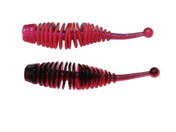 WORM BERKLEY POWERBAIT POWER NAIAD 50MM SALMON EGG RED / BLACK