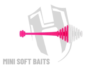 WORM HERAKLES RINGO TAIL 50mm CRAB White Pink
