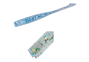 WORM MAJOR CRAFT AJI-DO ZANBY 6.3cm #005 Clear Lame Mashimashi Glow