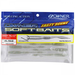 WORM OWNER SHIVER TAIL 115MM 22 SMOKEY HOLOGRAM