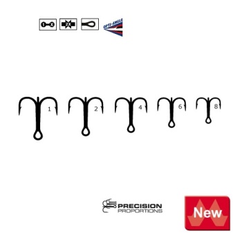 ANCORA MUSTAD OPTI ANGLE TRIPLA SCURTA NICHEL NR 2