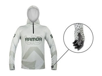 BLUZA CU GLUGA DELPHIN UV ARMOR 50+ OLIVE M - Img 3