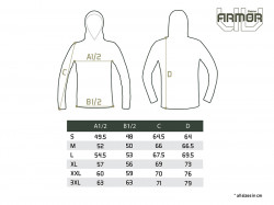 BLUZA CU GLUGA DELPHIN UV ARMOR 50+ OLIVE XXL
