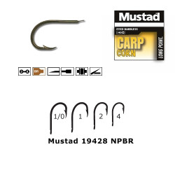 CARLIG MUSTAD CARP CORN BRONZ,REVERS,CIOC PAPAGAL NR 1/0 19428.01 - 10BUC/PL