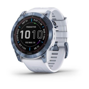 CEAS GARMIN FENIX 7X SAPPHIRE SOLAR MINERAL BLUE TI / WHITESTONE 51MM